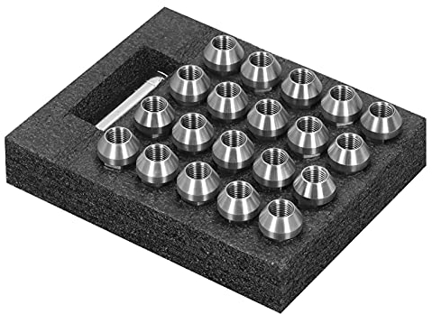 Akozon Radmuttern, M14x1.5 20 Stück 50mm / 2in Höhe T304 Hochleistungs-Edelstahl-Radmuttern