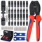 nuyikaso Solar Crimpzange Set 15 Paar Solarstecker Männlich/Weiblich 1 Stk Crimper Crimpwerkzeug 2 Stk Schraubenschlüssel für AWG26-10 2,5/4/6 mm² Solarpanel Solar Kabel Stecker Solarmodule