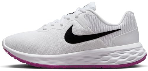 Nike Damen W Revolution 6 Nn Sneaker, White Black Vivid Sulfur Vivid Purp, 38 EU