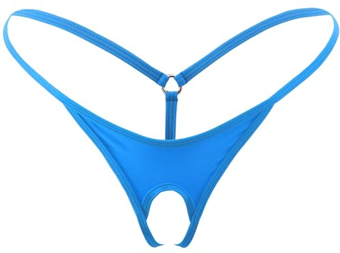 SHERRYLO Herren-Tanga, exotische Herren-Unterwäsche, Tangas und G-Strings, sexy G-String für Herren, Jockstrap Mankini Jockstraps, 23005-Blau, Einheitsgröße