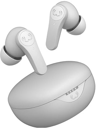 Fresh 'n Rebel Twins Rise, Wireless In-ear bluetooth earbuds with Hybrid noise Cancelling, Ambient sound mode, Mulitpoint Bluetooth, in ear sensing, Splashproof, 30 hours playtime (Ice Grey)