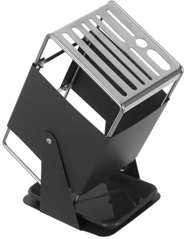 ULTECHNOVO Portacuchillos de Acero Inoxidable Giratorio 30° Gris Bloque Organizador de Cuchillos con Ranuras Flexibles para Cocina Soporte Compacto para Encimera Que Ahorra Espacio y