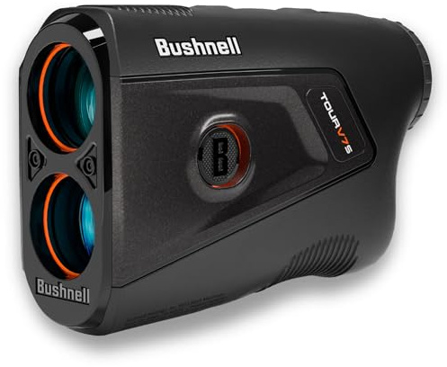 Bushnell Golf Tour V7 Shift Laser Rangefinder with Tour Trusted Slope Technology, Dual Color Display, Yardage Range Recall, 1300-Yard Range & 6X Magnification