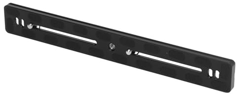 Zonizforceal 30cm Quick Release Rail Sliding Plate, Aluminum Alloy DSLR Camera Quick Release Plate with 1/4in 3/8in Screw Hole, Extended Arca Mount Standard Plate for Tripod Slider