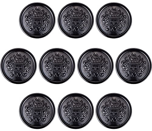 ftiemlovde 10 Boutons Noir Mercerie a Coudre (C10 23mm)