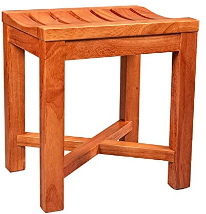 NMDCDH Tabouret de Banc de Douche d'angle avec Étagère - Tabourets et Bancs de Douche/Baignoire en Bois Imperméable - Repose-Pieds de Salle de Bain Siège de Baignoire - Marche de Bain pou