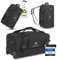 EVERGLOBE Reisetasche mit Rollen 90l Groß - 3in1 Tasche + Trolley + Rucksack | Reisekoffer mit Rollen Travel Bag Sporttasche Duffle Bag Koffer Urlaub Reise Outdoor Sport | Damen und Herren Schwarz