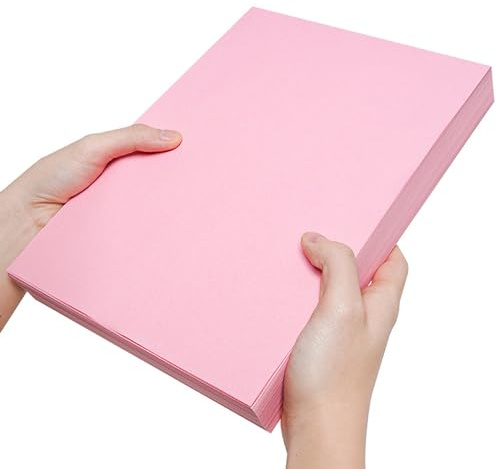 A4 färg papper kartong rosa kort papper 215 g 50 ark (rosa)