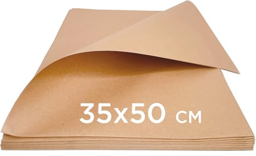 Carta da Regalo Avana Kraft 35x50 cm | Carta Kraft Millerighe Colore Avana da 80 g/m² Ideale per Confezioni, Pacchi Regalo Vintage, Artigianato, Natale, Compleanno, Eventi Vari. (8)