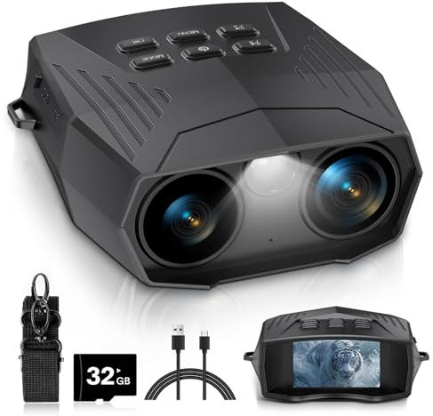 Fernglas mit nachtsicht,nachtsichtgerät militär,Night Vision Goggles 5K Night Vision Binoculars with 5000mAh Rechargeable Battery, 32GB TF Card can Save Photo and Video