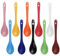 10 Pezzi Cucchiai in Ceramica Colorati Alimentare Sicuro Resistente Temperature Facili da Lavare Set di Cucchiaini da Caffè, Dessert con Testa Rotonda per Uova, Yogurt, Ideali per Colazione e Dolci