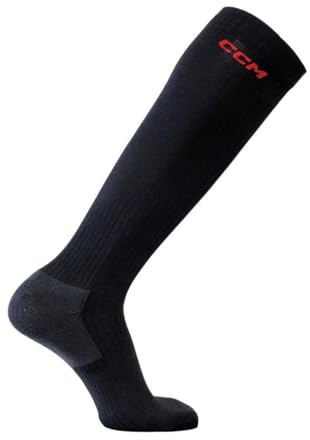 CCM Chaussettes de hockey sur glace Sockbambk, Noir , XL