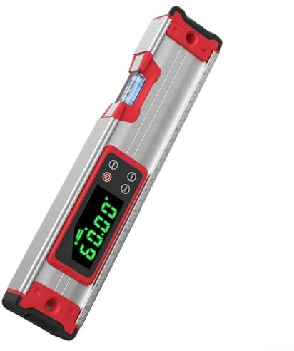 Hasaller Elektronische digitale Wasserwaage mit wasserdichtem Neigungsmesser und hintergrundbeleuchtetem Display für industrielle Messungen in 200 mm, 300 mm, 400 mm, 600 mm Längen (300 mm)