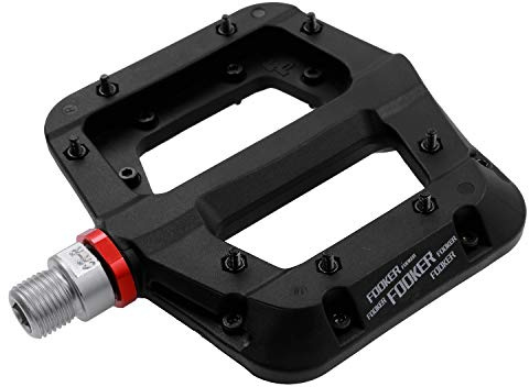 FOOKER MTB Pedals Mountain Bike Pedals 3 Bearing Non-Slip Lightweight Nylon Fiber Bicycle Platform Pedals for BMX MTB 9/16
