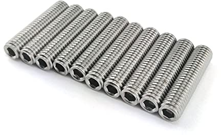 Pasador Roscado con Punta Plana con Hexágono Interior Acero Inox DIN 913 (M8x10) x50
