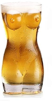Copa de Vino Transparente de Cuerpo Humano Sexy, Taza de Cerveza de Diseño en Forma de Cuerpo Simple, Copa de Bebida de Vidrio con Forma de Cuerpo de Dama Y Hombre Divertido Copas de(mujer mediana)