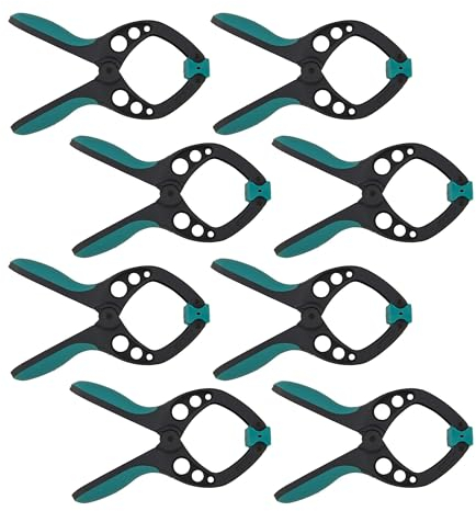 wolfcraft 8 pinzas de resorte PRO, 60 mm I 8652000 I Un asistente versátil, perfecto para proyectos de bricolaje y modelismo