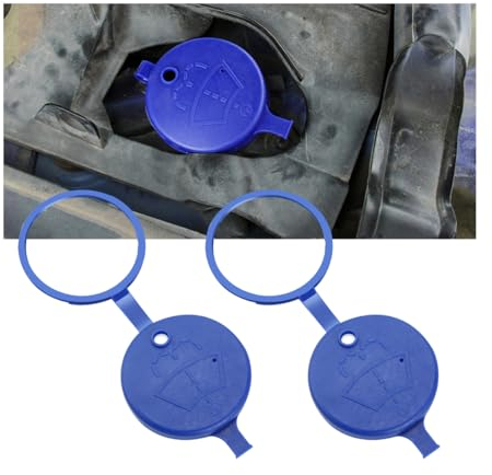 JNNJ 2 Stück Flaschenverschluss Für Scheibenwaschanlage, Auto Windschutzscheibe Waschflaschen Kappe, Autowaschanlage Flaschenverschluss, Für 307 206 408 308 207 Blau