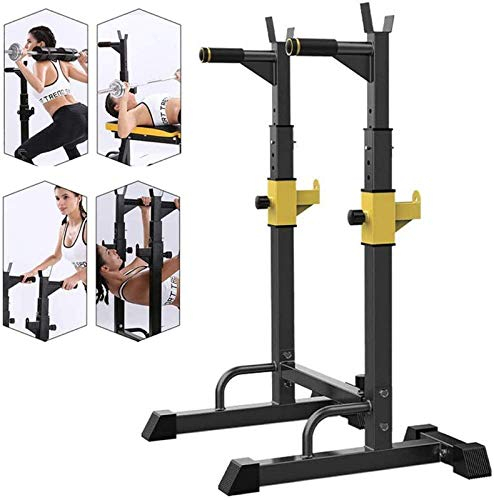SmPinnaA Squat Rack Ständer Verstellbarer Bankdrücken-Gewichtsständer Für Das Fitnessstudio Im Innenbereich, Fitnesstraining, Langhantel, Multifunktional, Robust Und Langlebig
