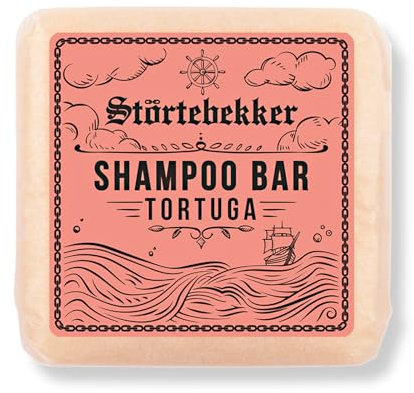 Störtebekker® Premium Shampoo Bar Tortuga - Festes Shampoo Herren & Damen - 3in1 Duschseife Männer für Haare, Kopfhaut & Bart - Feuchtigkeitsshampoo - vegan, handgefertigt - 100g