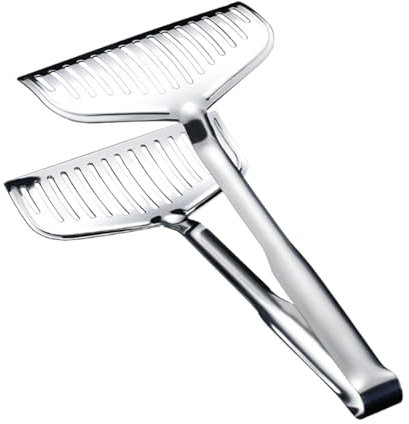 Pinze da cucina, pinzette per barbecue, spatola in acciaio inossidabile, accessori per grigliare resistenti al calore, portatili, compatte, ideali per pane, bistecca, pesce, utensili per barbecue