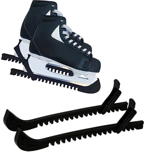 DvBCNMe 1 par de patines de hielo ajustables, protección universal para patinaje artístico y hockey sobre hielo, ideal para niños y adultos