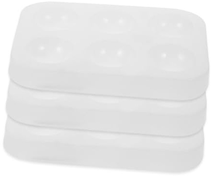 SOLUSTRE Tavolozze in Silicone per Mescolare Colori Acrilici e Acquerelli per Pittura 6 Scomparti Set 3 Pezzi Resistente e Facile da Pulire