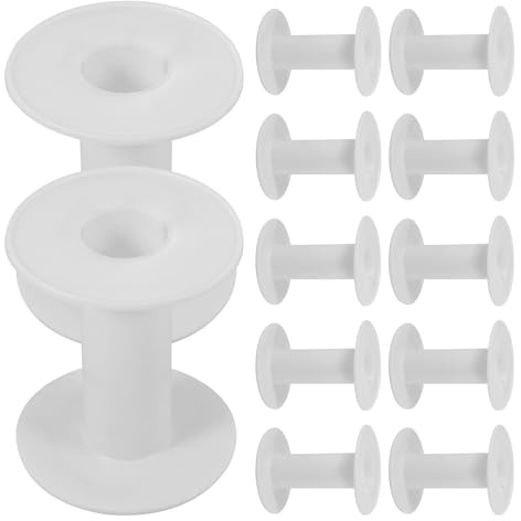 SMASOLO Bobinas De Plástico Para Hilo Vacías 10 Pcs Compactas Duraderas Para Manualidades y Costura Usos Múltiples Bricolaje y Bordado Portátil Domestico