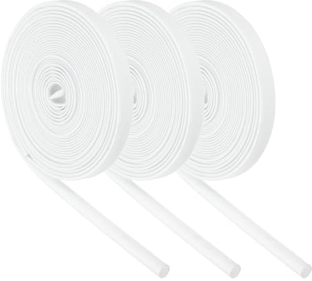 QUARKZMAN 3 flamsäkra flätade slangar för isolering, 5 m - 6 mm innerdiameter vit, silikonbelagd glasfiberhölje med hög temperatur för billedningar