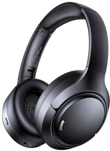 Hybrid Active Noise Cancelling Headphones 120H Long Playtime, 6 ENC Mic, Wireless Over-Ear Bluetooth 6.0 Headphones,Hi-Res Audio, Memory Foam Earcup, Transparency Mode ANC Headphone for Travel Office