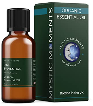Mystic Moments | Organic Pine Sylvestra Essential Oil (Pinus sylvestris) 30ml | Fresh Forest Woody Aroma | Revitalising Home Ambience | Aromatherapy & DIY Blends