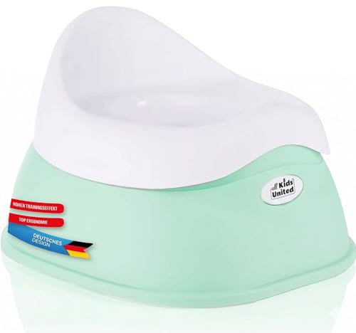 all Kids United® Kinder-Töpfchen; Baby Übungstöpfchen; Toiletten-Trainer zum Üben - Kindertopf WC-Kinderaufsatz (Mintgrün)