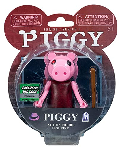 Bizak Piggy 64238045 Figurine de 10 cm Piggy, Maintenant Vous Pouvez recréer Le Jeu à la Maison avec Vos Personnages préférés, livrée avec Accessoires et Un Code échangeable dans Le Jeu vidéo