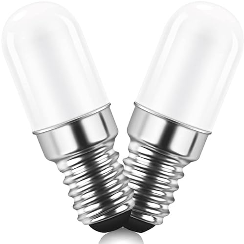 AGOTD LED Kühlschranklampe E14 LED Lampen, 1.5W Kaltweiß 6000K Ersatz für 15W Halogenlampen, 135lm, Nicht Dimmbar, 240° Abstrahlwinkel, LED Leuchtmittel, 220-240V AC, 2er Pack