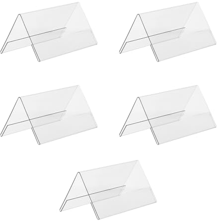 Operitacx Acryl Namensschild 5 Stück Doppelseitig Transparente Tischkarten Für Konferenz Gäste Büro Schreibtisch Anzeige 7.87X3.94 Zoll