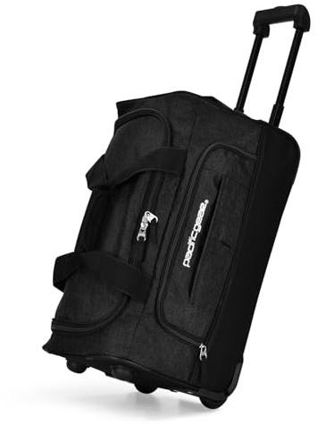 Pacific Gear Rullande duffelväska med hjul, bagage, hockey, sport, XL, hjul, slitstark, 53 cm, Svart, 21 Inch