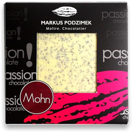 das.naschwerk Mohn Weisse Schokolade mit Mohnsamen