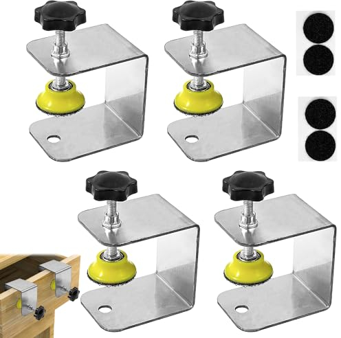 4 Pièces 60 mm Serre-Joints C Réglables, Pinces en C Pour Le Travail du Bois, Clips de Fixation Rapide en Acier Inoxydable, Avec 4 Entretoises, Clip de Fixation pour Travail Bois Bricolage