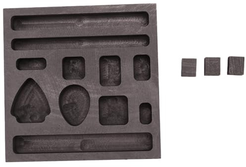 Cucioki Graphite Mold 11 Holes Ingot Mold Metal Melting Casting Mould for Gold Silver Durable Easy to Use