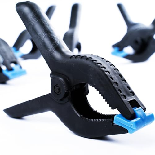 Bricoloco Lot de 2 pinces à serrage rapide universelles pour plan de travail, menuiserie, coins - Sergents de serrage pour travaux de bricolage (170 mm)