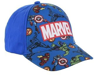 Marvel Avengers Casquette pour Garçon, Casquette de Baseball Design Hulk Iron Man Captain America et Panthère Noire, Chapeau D'été pour Enfants, Cadeau pour Garçon | Bleu