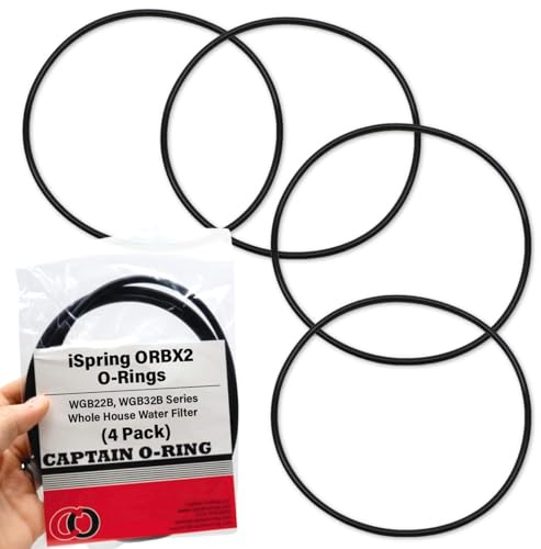 Captain O-Ring – Replacement ORBX2 O-Rings for iSpring WGB22B, WGB32B Series Whole House Water Filter (4 Pack)