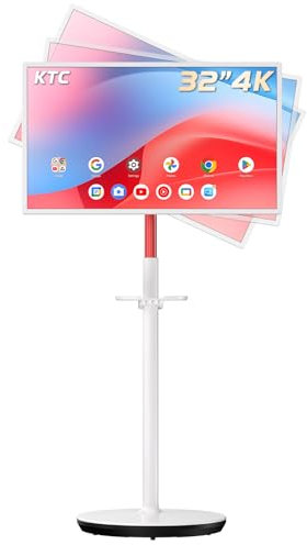 KTC 32 pollici Smart Portable TV 4K Touch Screen TV Monitor Android 13 8G RAM + 128G Memoria Octa-Core CPU Dual 6W Altoparlante 9500mAh Batteria WiFi 6 A32Q7 Pro