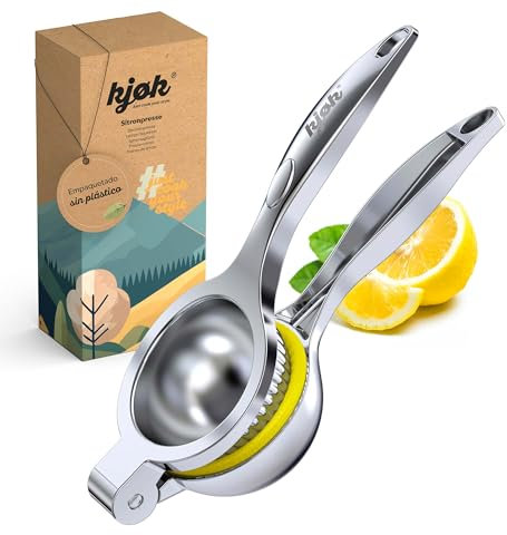 kjøk Premium Spremiagrumi manuale in lega di zinco, cromata lucida – Spremi limone arancione grande – Spremiagrumi in metallo per la cucina - Juicer Lime Lemon Squeezer