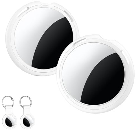 2er Pack Air Tracker Tag [Apple MFi-zertifiziert] Kompatibel mit Apple Wo ist? App (Nur iOS) Smart Bluetooth Koffer Tracker Tagg Schlüsselfinder GPS Weltweite Ortung für Haustier Geldbörse Hundegepäck