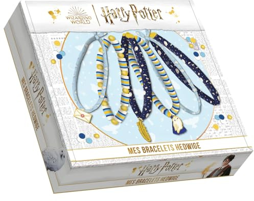 Harry Potter - Mes bracelets Hedwige: Avec des perles heishi, des perles dorées, des fermoirs, pompons, breloques et pendentifs, du fil nylon élastique, des rubans et cordons, un livret et une notice
