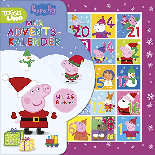 Peppa Pig Adventskalender I Peppa Wutz: 24 Pappe-Büchlein mit Aufhängern in wiederverschließbarer Box. Für Kinder ab 3 Jahren.