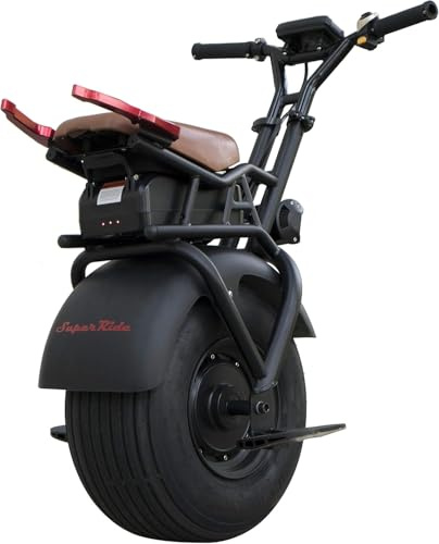 SUPERRIDE Electric Unicycle S-1000-18 Inch Electric One Wheel Portable Scooter for Commuting & Entertainment - 60V Motor 1000W