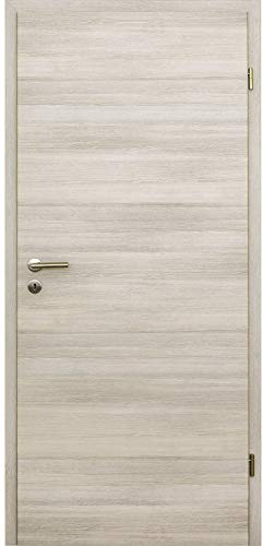 HORI® Zimmertür Komplettset mit Zarge und Türdrücker I Innentür CPL Lärche Hell I Höhe 198,5 cm I Anschlag, Breite und Wandstärke wählbar I DIN rechts I 1985 x 860 x 160 mm