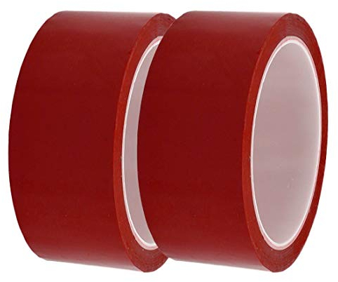 2 Stück 40 mm breit, 50 m lang, elektrisches Isolierband, PET, rot